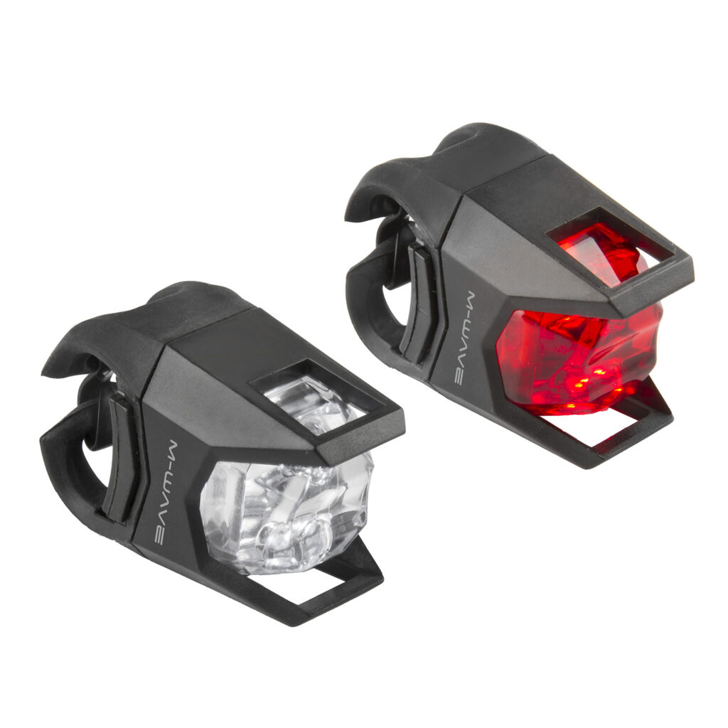 220608 M-WAVE Hunter battery flashing light set - AVAILABLE IN SELECTED BIKE SHOPS