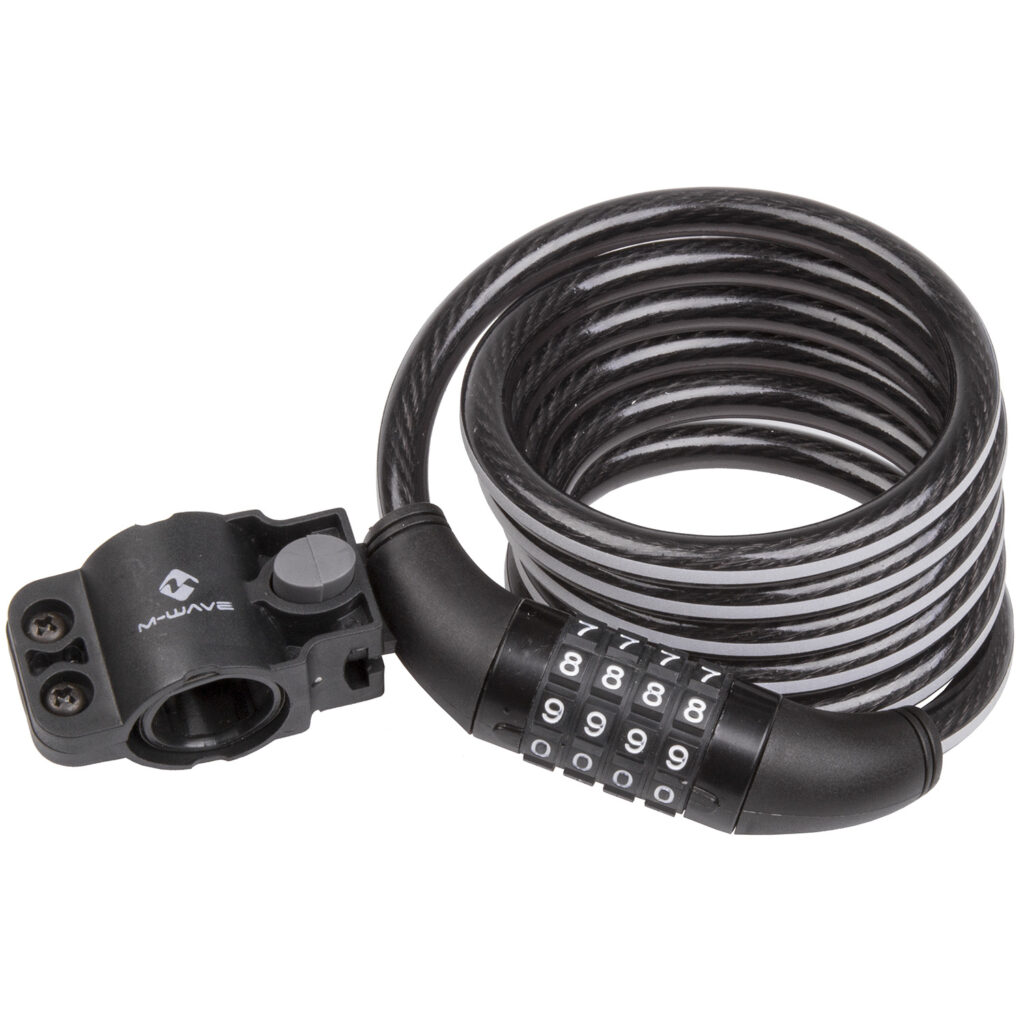 230962 M-WAVE DS 10.18 Illu reflex spiral cable lock - AVAILABLE IN SELECTED BIKE SHOPS