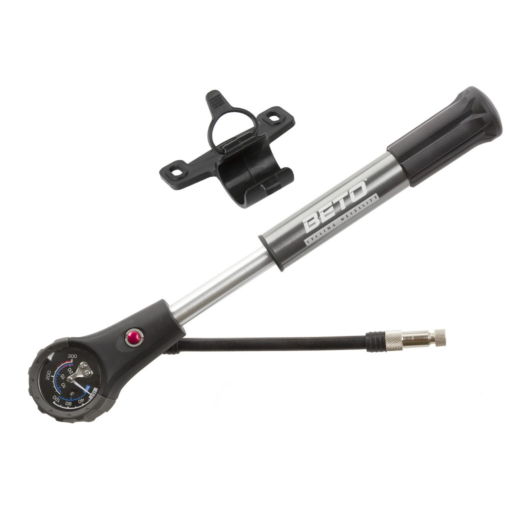 470270  - BETO Dual Function 2 in 1 shock pump - AVAILABLE IN SELECTED BIKE SHOPS