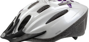 731032 M-WAVE Active White Flower bicycle helmet- AVAILABLE IN SELECTED BIKE SHOPS