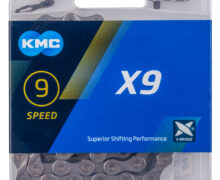 303612 KMC X9 Grey derailleur chain – AVAILABLE IN SELECTED BIKE SHOPS